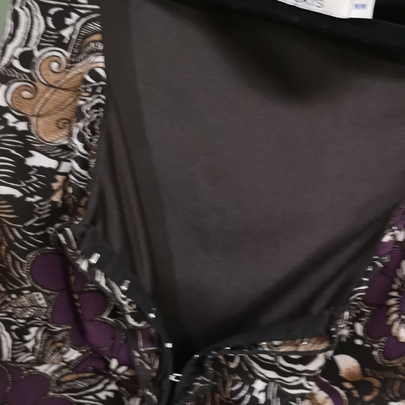 Sexy Floral Corset Style Frilly Hook Closure Sleeveless Fashion Top Ricki's Sz M - Picture 7 of 9